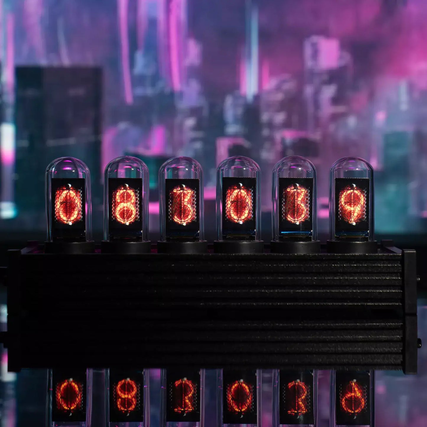 xCool Elekstube Nixie Tube Clock Style in Cyberpunk&Vintage Decor with Mood Lighting